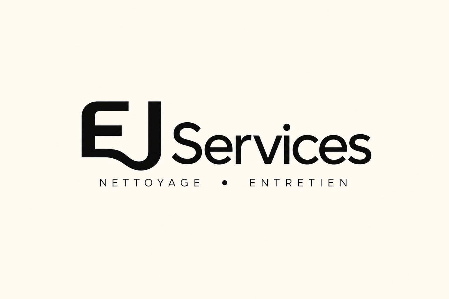 EJ Services — logo noir sur fond clair, Nettoyage · Entretien